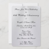 ダイヤパーソナライズされたモンド記念日招待状 招待状 (裏面)