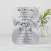 ダイヤパーソナライズされたモンド60周年記念招待状 招待状 (スタンド正面)