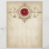 ダイヤパーソナライズされたンドリング及びレッドローズ招待状 (裏面)