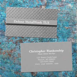 ダイヤフェイクモンドプレート板金ワーカカスタムー 名刺