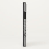 ダイヤフェイクン模様のメタリック銀色 Case-Mate iPhoneケース (裏面/右)