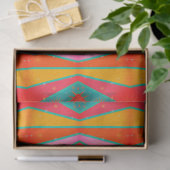 ダイヤモダンポップ・アートのンドパターンピンクオレンジブルーイエロー 薄葉紙 (ギフト)