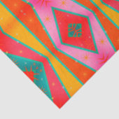 ダイヤモダンポップ・アートのンドパターンピンクオレンジブルーイエロー 薄葉紙 (詳細)