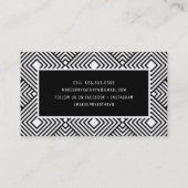 ダイヤモダンミニマルンドパターンシンプル白黒 名刺 (裏面)