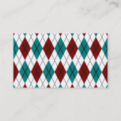 ダイヤモダンモンド赤ティール（緑がかった色）名刺 名刺 (裏面)