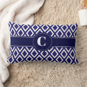 ダイヤモノグラムのモンド型腰枕 ランバークッション (ブランケット)