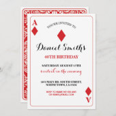 ダイヤモンズカ遊ード誕生日エースベガス招待状 招待状 (正面/裏面)