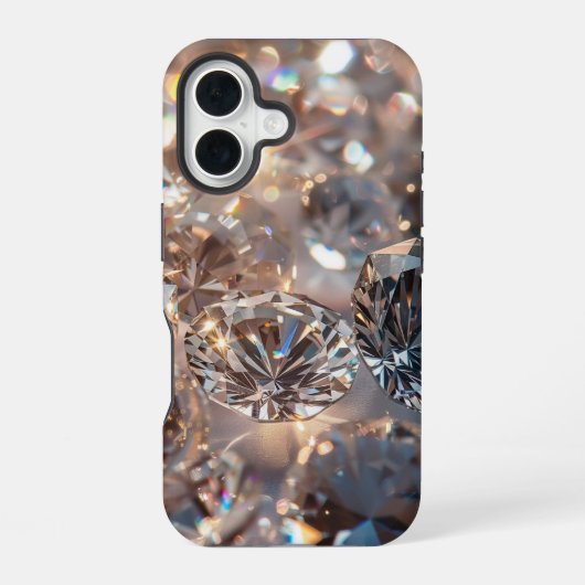 ダイヤモンドがいっぱい iPhone 16ケース (裏面)