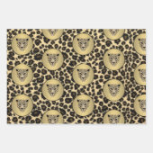 ダイヤモンドが散りばめられたジャガー ラッピングペーパーシート (正面3)