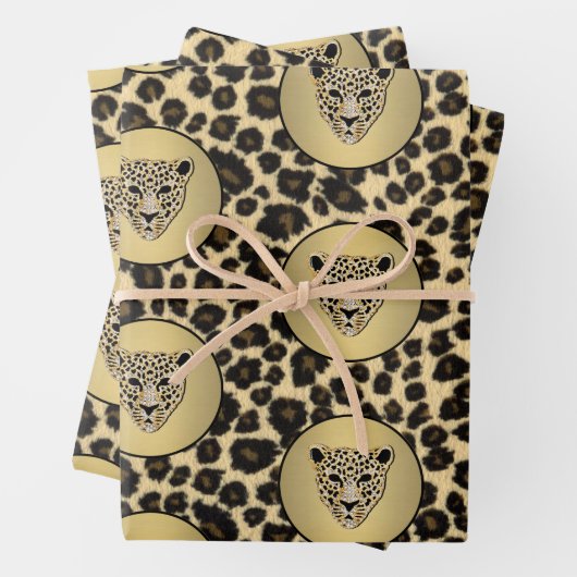 ダイヤモンドが散りばめられたジャガー ラッピングペーパーシート (インサイチュ)