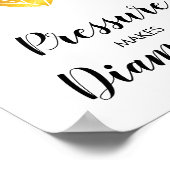 ダイヤモンドが金フェイク箔にインスピレーション ポスター (角)