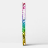 ダイヤモンドきらきら光るグリッター書道名レインボー Case-Mate iPhoneケース (裏面 / 左)