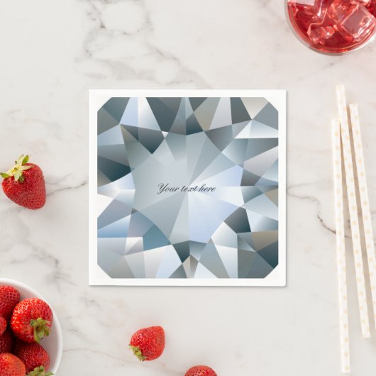 ダイヤモンドきらきら光るジュエリーエレガントジュエルパーティー スタンダードカクテルナプキン (インサイチュ)