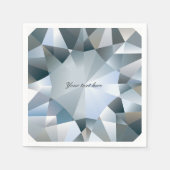 ダイヤモンドきらきら光るジュエリーエレガントジュエルパーティー スタンダードカクテルナプキン (正面)