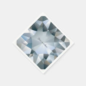 ダイヤモンドきらきら光るジュエリーエレガントジュエルパーティー スタンダードカクテルナプキン (角)