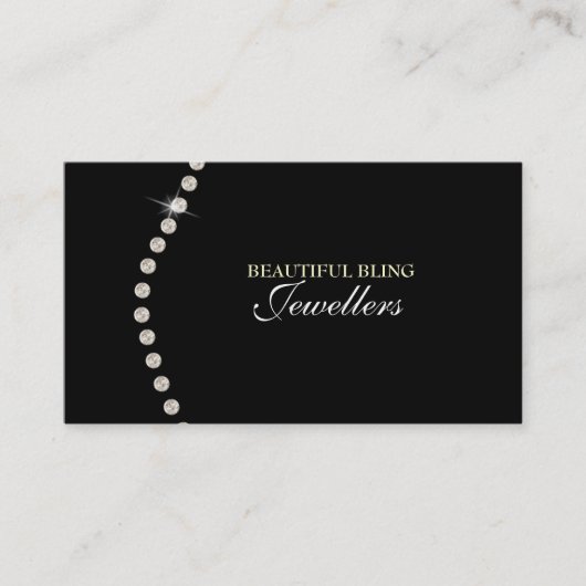 ダイヤモンドきらきら光るジュエルジュエリーストア名刺 名刺 (正面)