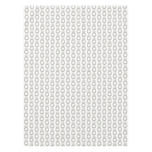 ダイヤモンドきらきら光るリングや輪結婚婚約ファッショニスタ テーブルクロス (正面)