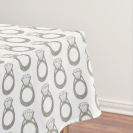 ダイヤモンドきらきら光るリングや輪結婚婚約ファッショニスタ テーブルクロス