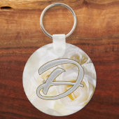 ダイヤモンドきらきら光るD キーホルダー (正面)