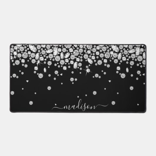 ダイヤモンドきらめくの宝石をパーソナライズ デスクマット (正面)