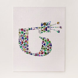 ダイヤモンドで作られたヘブライ文字'TET' ジグソーパズル