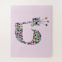 ダイヤモンドで作られたヘブライ文字'TET' ジグソーパズル