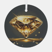 ダイヤモンドで覆われた ガラスオーナメント (裏面)