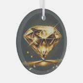 ダイヤモンドで覆われた ガラスオーナメント (正面右)