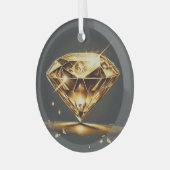 ダイヤモンドで覆われた ガラスオーナメント (正面左)