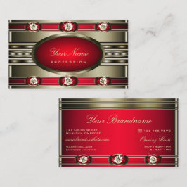 ダイヤモンドで赤い銀色を目で引フェイクく 名刺