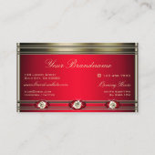 ダイヤモンドで赤い銀色を目で引フェイクく 名刺 (裏面)