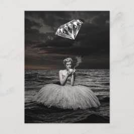 ダイヤモンドで超現実的なティータイム ポストカード