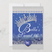 ダイヤモンドときらきら光るスウィート16カリン招待状 招待状 (裏面)