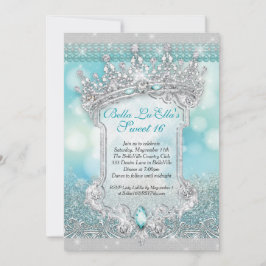 ダイヤモンドときらきら光るスウィート16カリン招待状 招待状