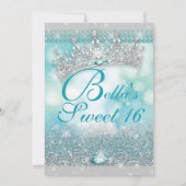 ダイヤモンドときらきら光るスウィート16カリン招待状 招待状 (裏面)