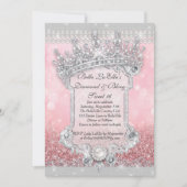 ダイヤモンドときらきら光るスウィート16カリン招待状 招待状 (正面)