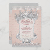 ダイヤモンドときらきら光るパーティの招待状 招待状 (正面/裏面)