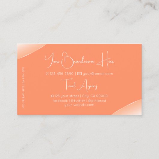 ダイヤモンドときらめく写真の桃の色 名刺 (裏面)