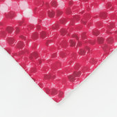 ダイヤモンドとのショッキングピンクの大きくフェイクなグリッター フリースブランケット (角)