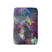 ダイヤモンドとの嵐の多彩な水彩画の抽象芸術 バスマット (正面縦)