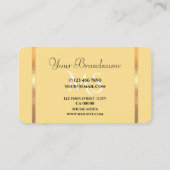 ダイヤモンドとイニシャルを使用した黒と金色 名刺 (裏面)