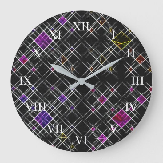 ダイヤモンドとクロスウォールクロック ラージ壁時計 (正面)