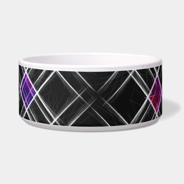 ダイヤモンドとクロスセラミックペットボウル ボウル (正面)