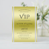 ダイヤモンドとゴールドのVIP誕生日パーティー 招待状 (スタンド正面)