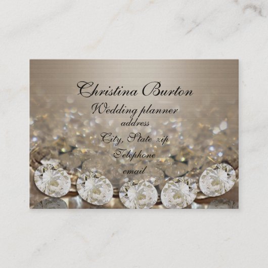 ダイヤモンドとサテンの名刺 名刺 (正面)