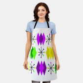 ダイヤモンドとスターバスト エプロン (着用した状態)