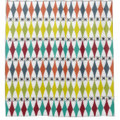 ダイヤモンドとスターバスト シャワーカーテン (正面)