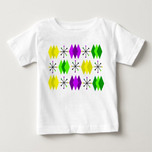 ダイヤモンドとスターバスト ベビーTシャツ (正面)