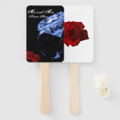 ダイヤモンドとバラ長方形プログラムファン ハンドファン (正面&裏面)