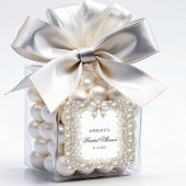 ダイヤモンドとパールのブライダルシャワー スクエアシール